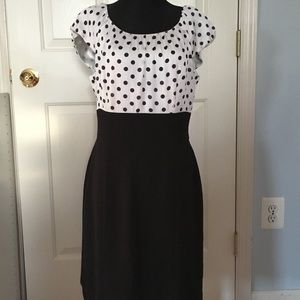 Long black and white Pika dot top dress!